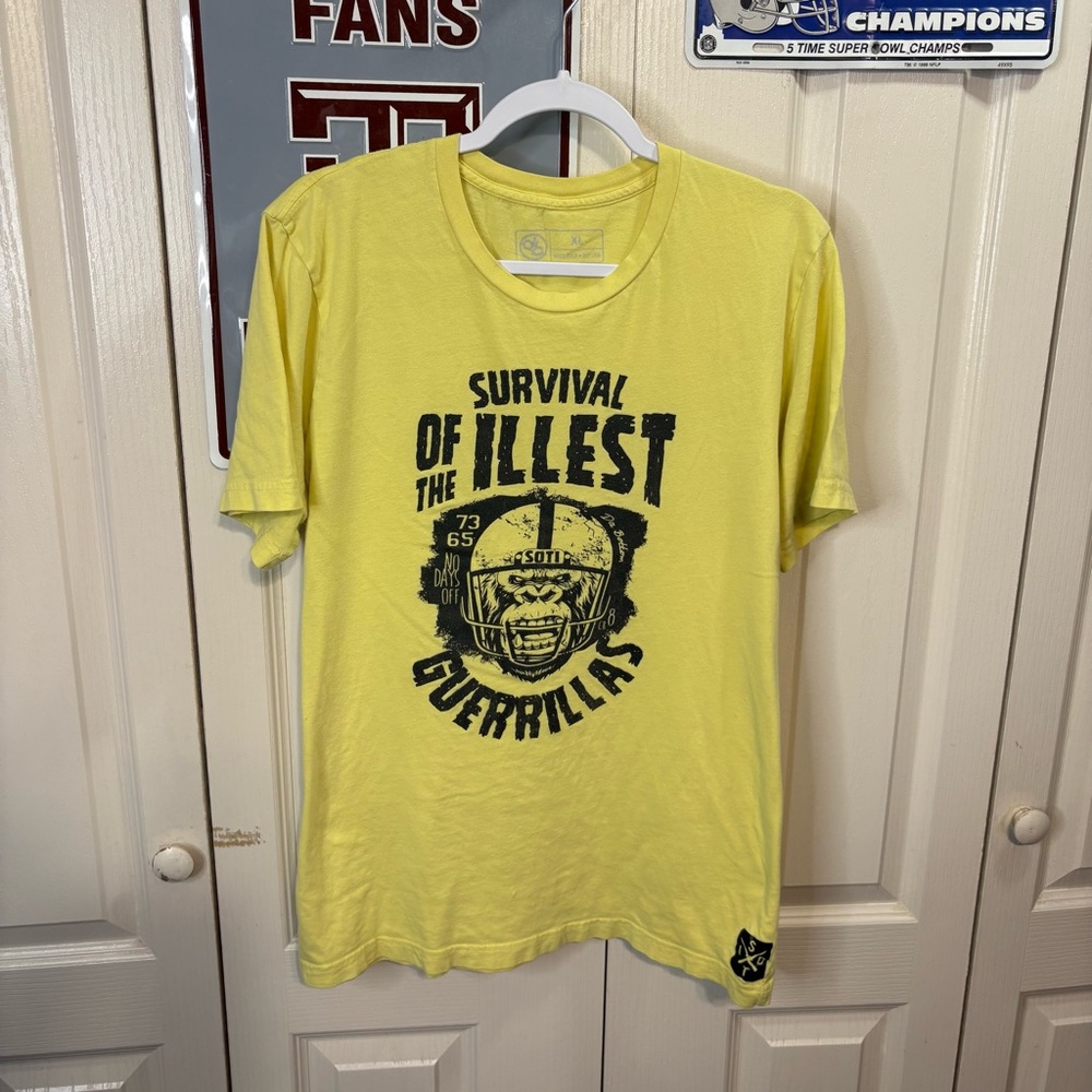 Survival of the Illest Yellow Graphic T-Shirt
